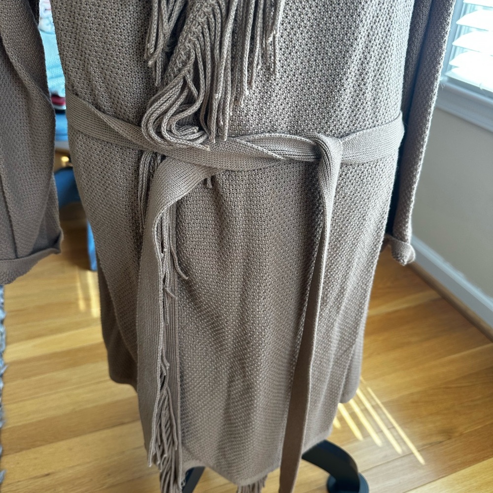 J. Jill Tan Fringe Cardigan - Picture 3 of 8